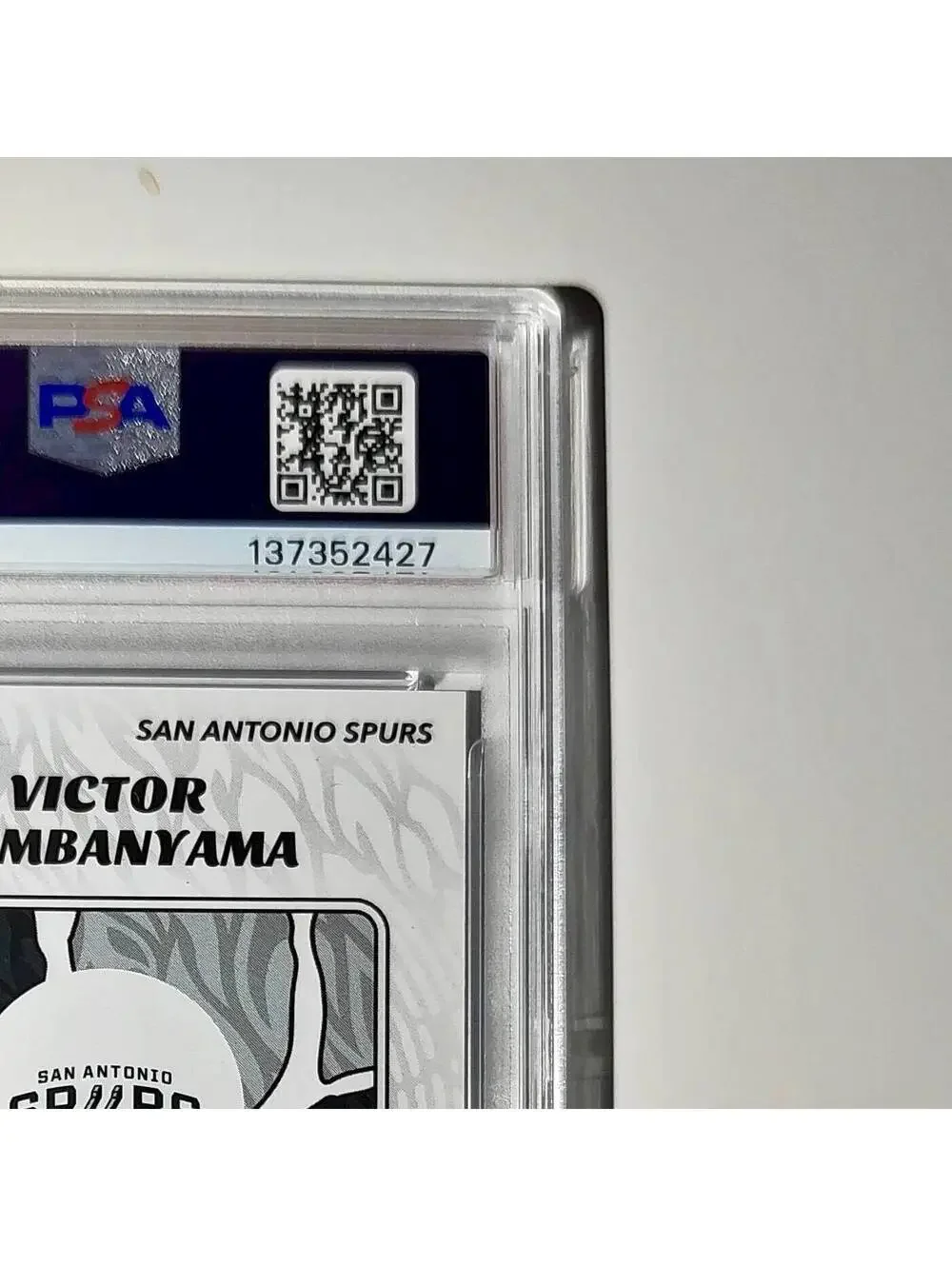 Victor Wembanyama 2024-25 Panini NBA #63 Sticker 42/75 Purple Foil PSA 7 NM
